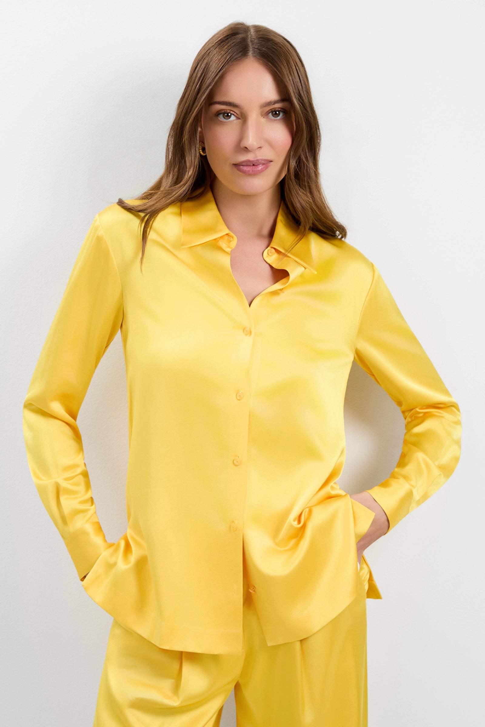 Trina Turk Bristlecone Satin Shirt