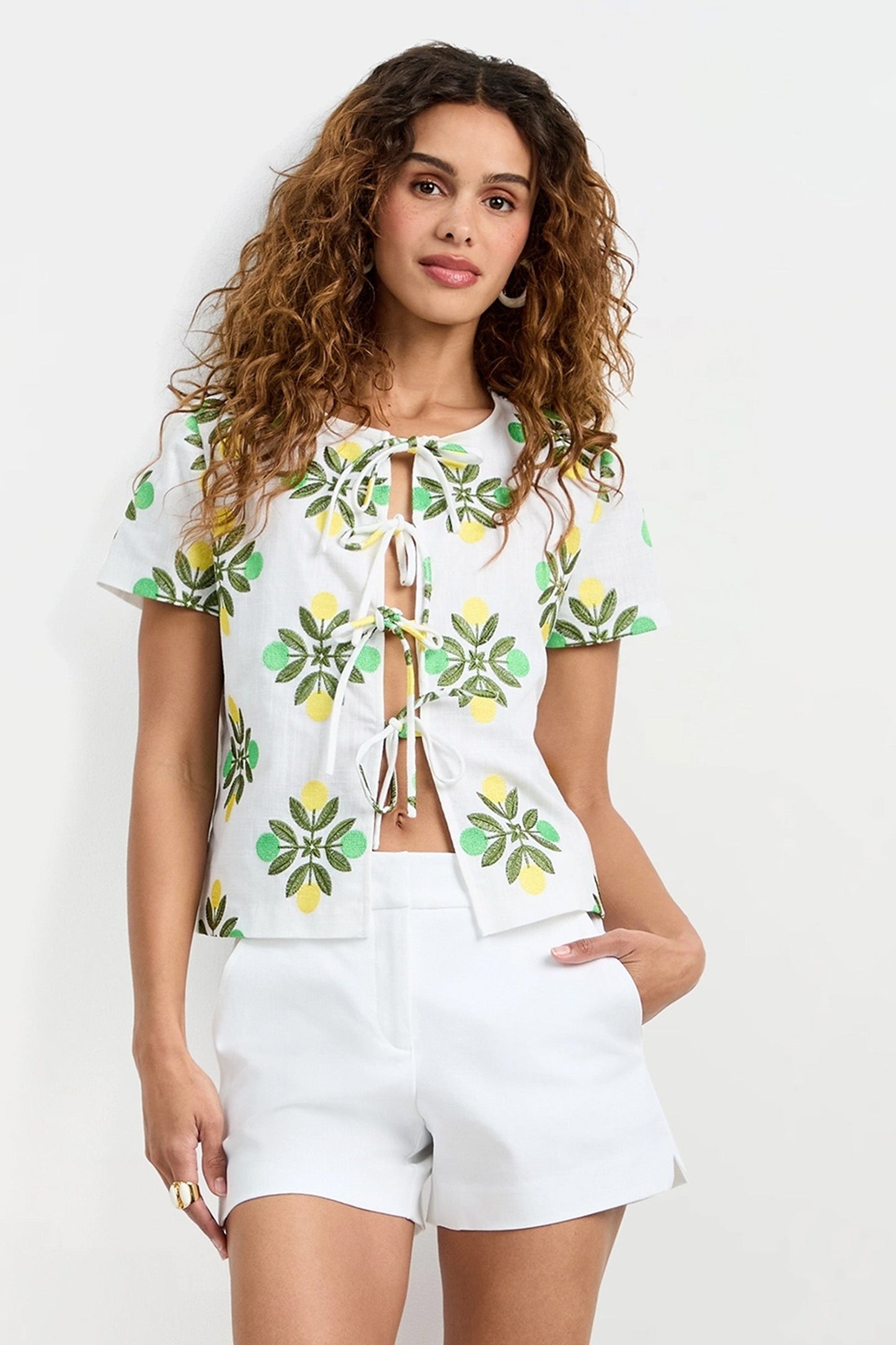 Trina Turk Salina Tie-Front Top