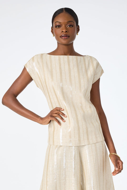 Trina Turk Breene Boatneck Top