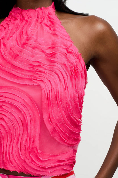 Trina Turk Myka Organza Halter Top