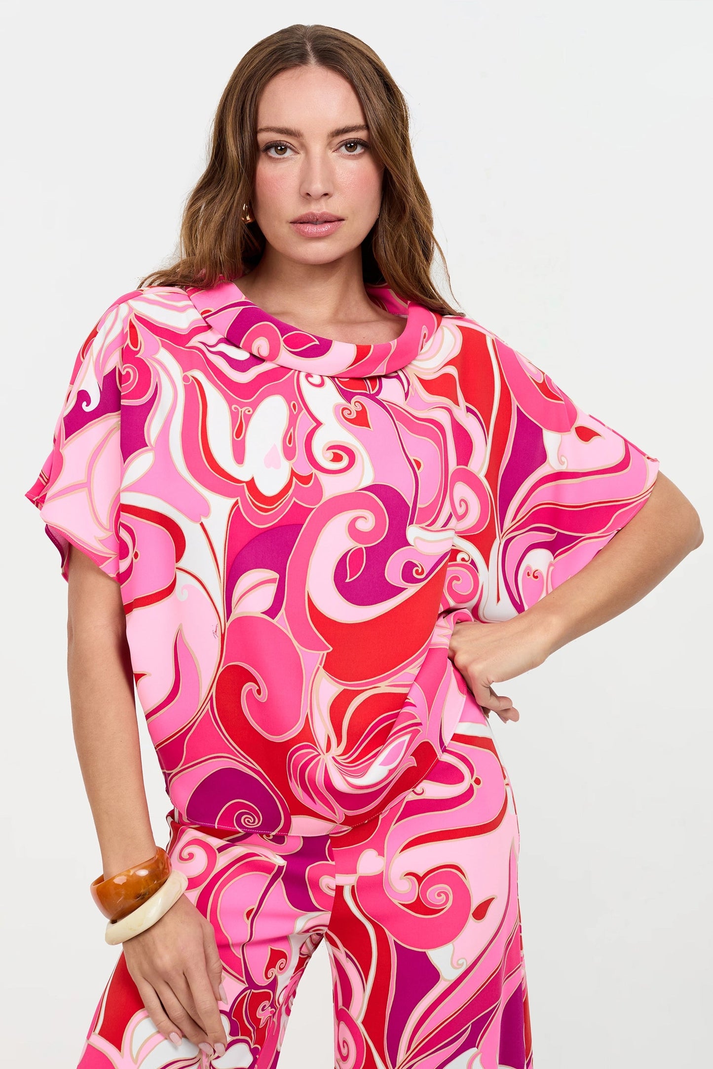 Trina Turk Honeysuckle Boatneck Top