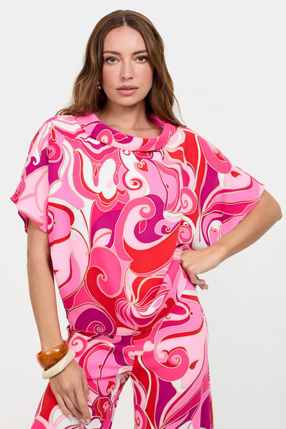 Trina Turk Honeysuckle Boatneck Top