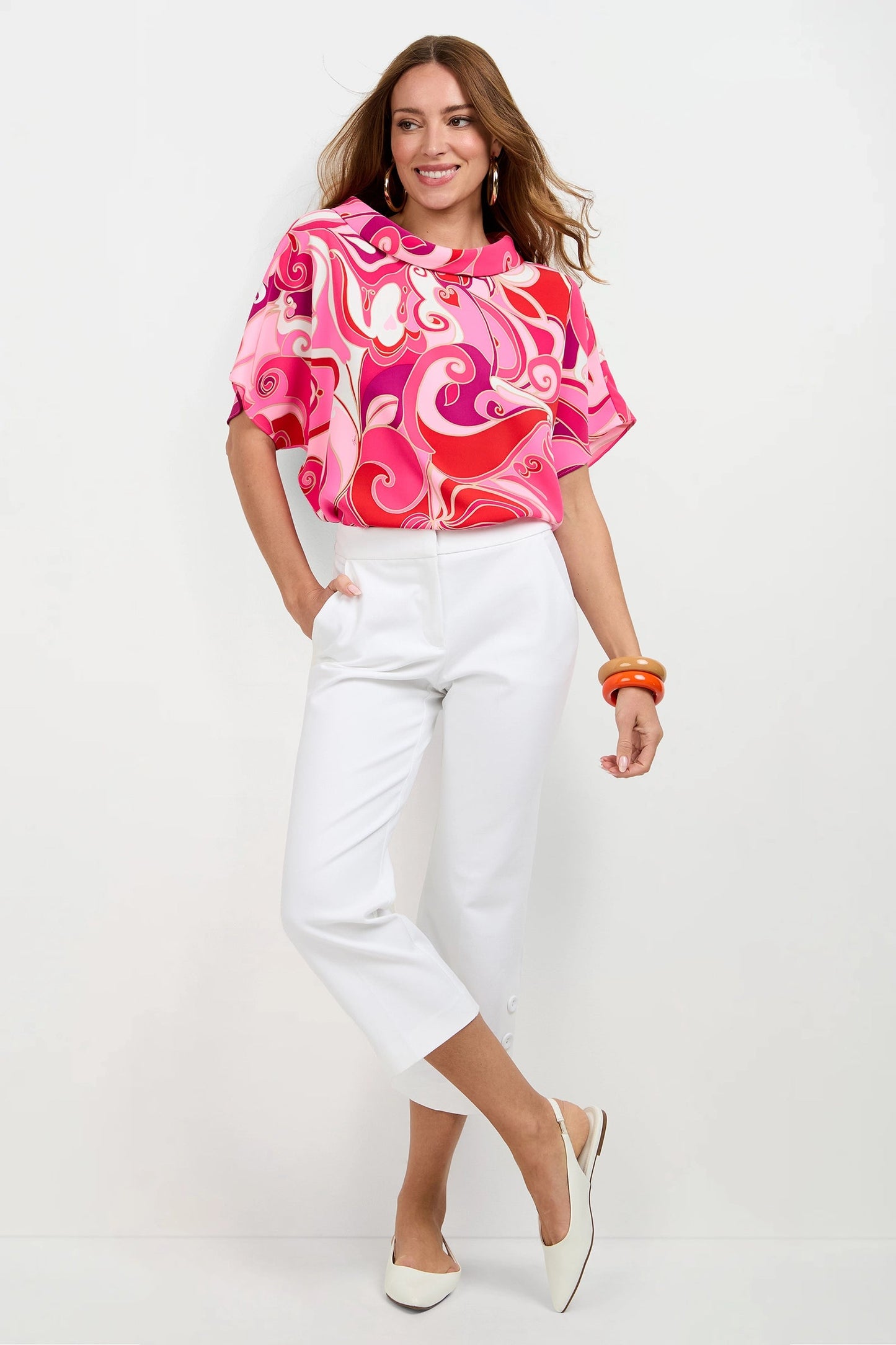 Trina Turk Honeysuckle Boatneck Top