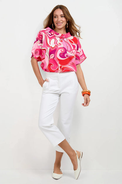 Trina Turk Honeysuckle Boatneck Top