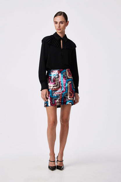 Trina Turk Windmill Pleated Top
