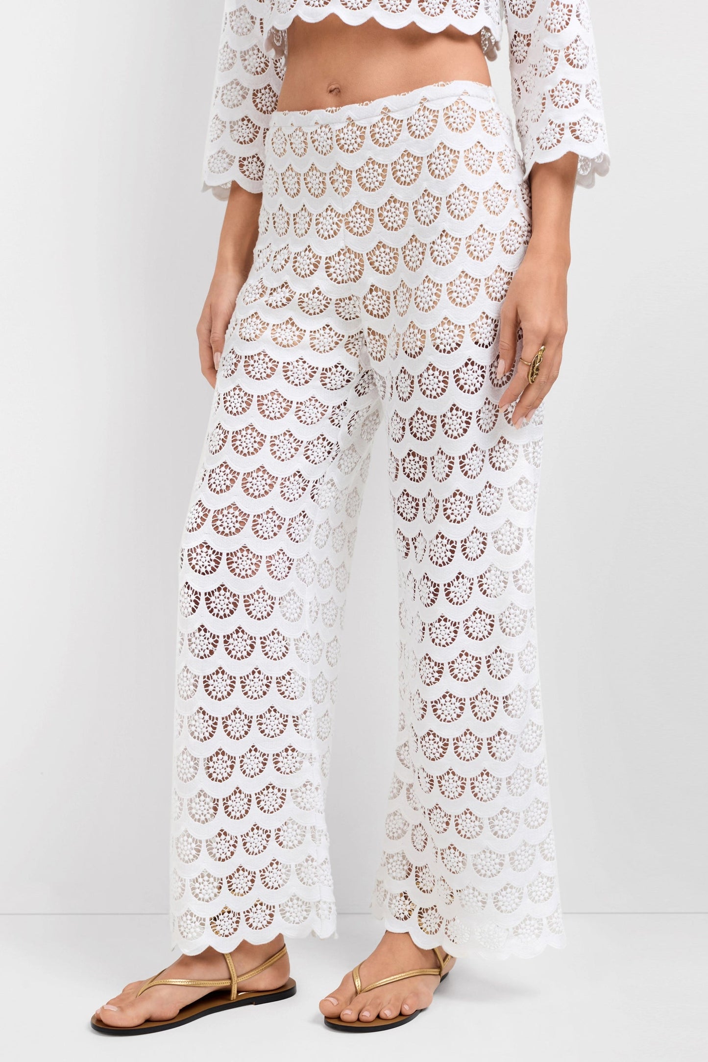 Trina Turk Dzo Dzo Crochet Lace Pant