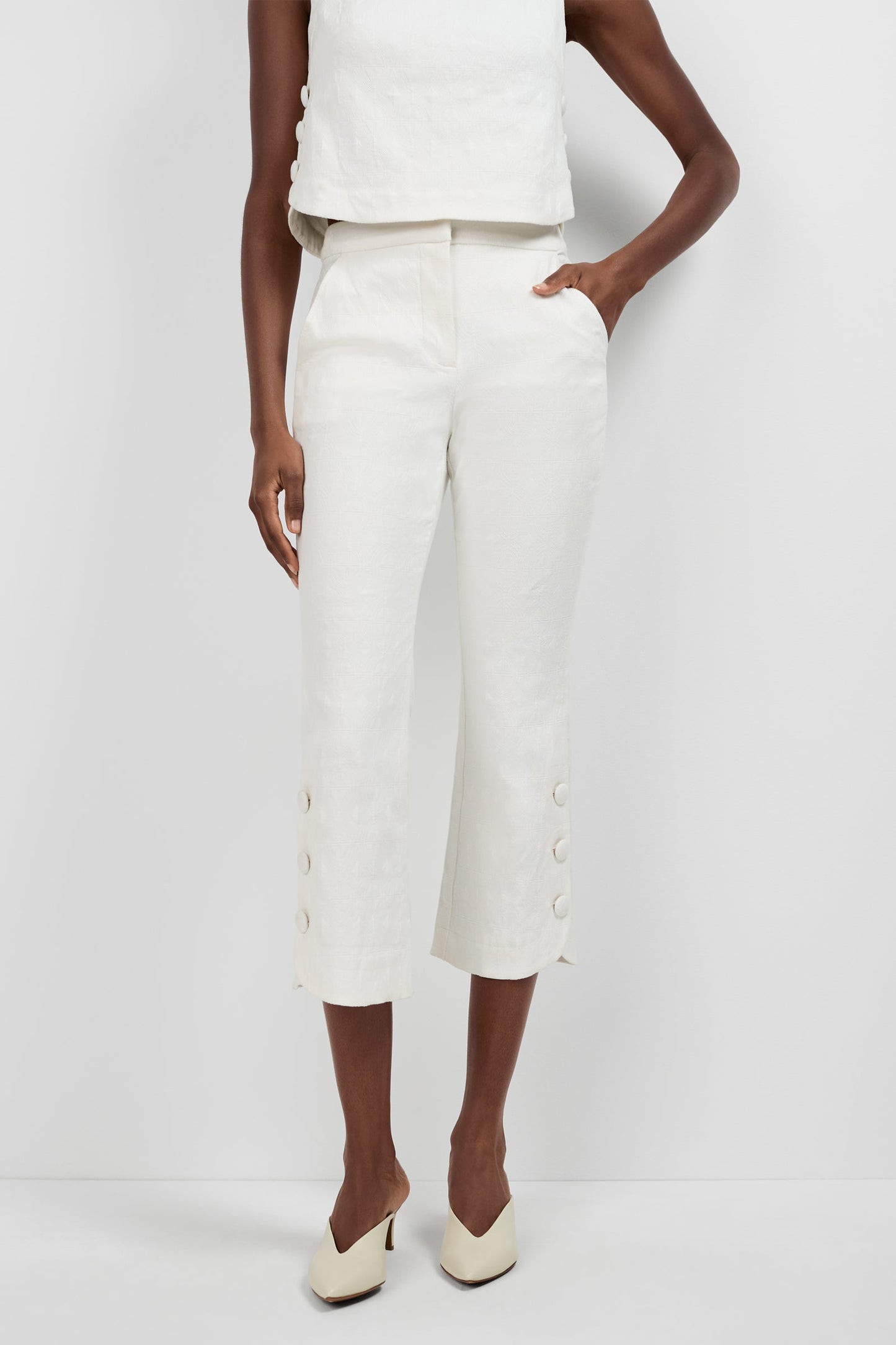 Trina Turk Tortona Button Hem Pant