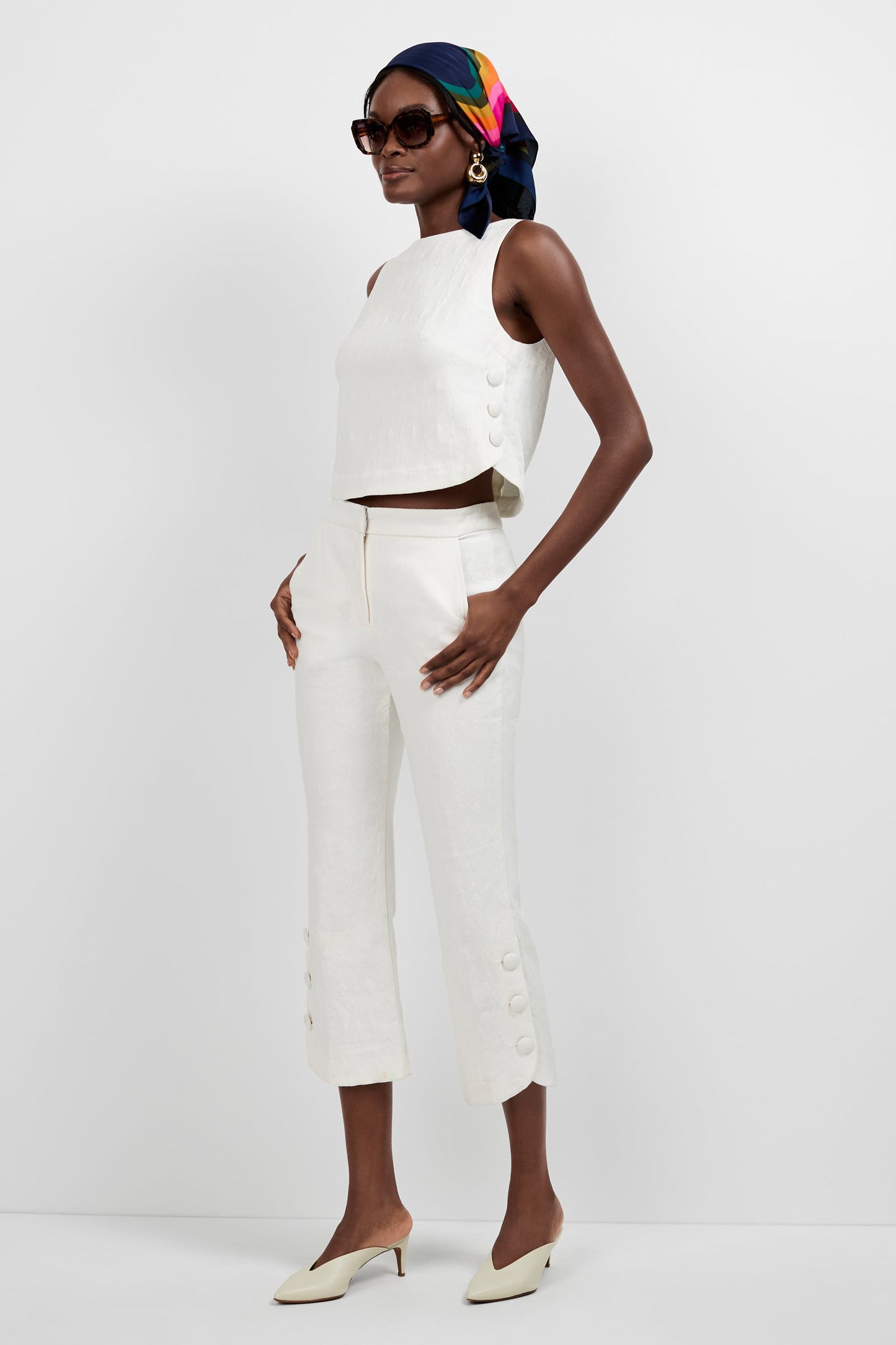 Trina Turk Tortona Button Hem Pant