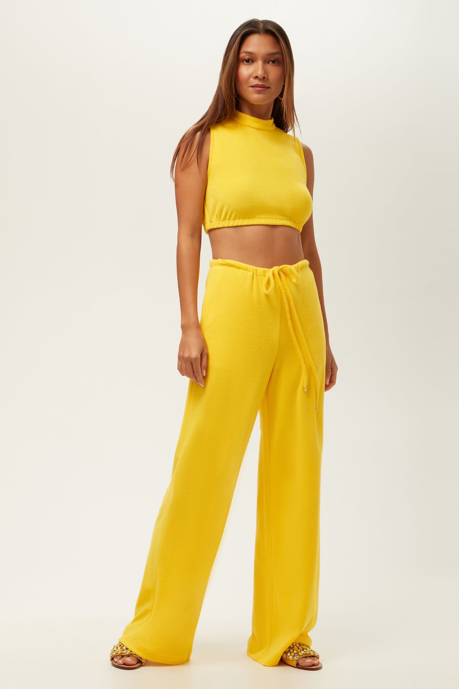 Trina Turk Linsk Wide-Leg Pant - Poolside Terry