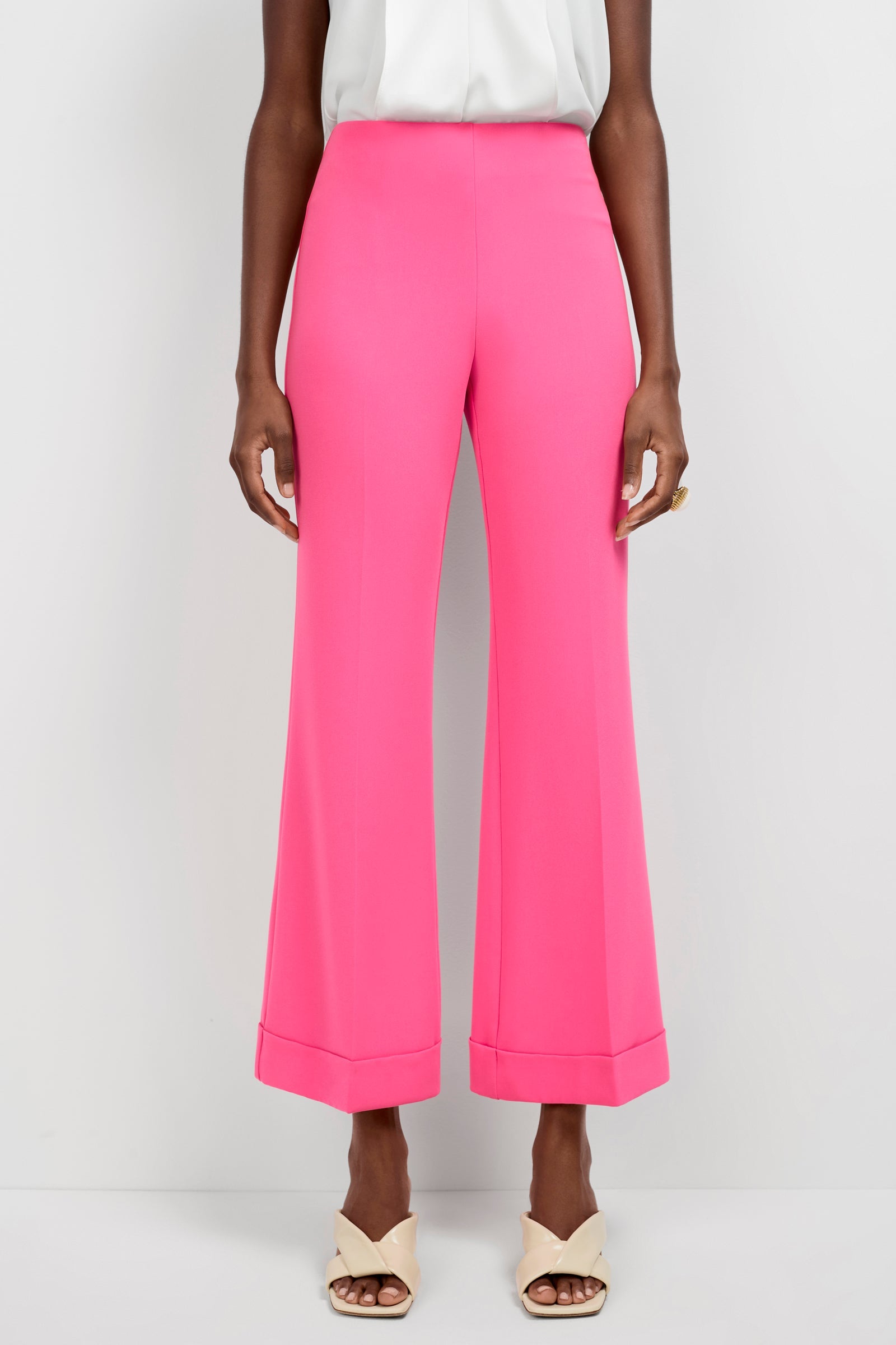 Trina Turk Loren Cropped Kick-Flare Pant