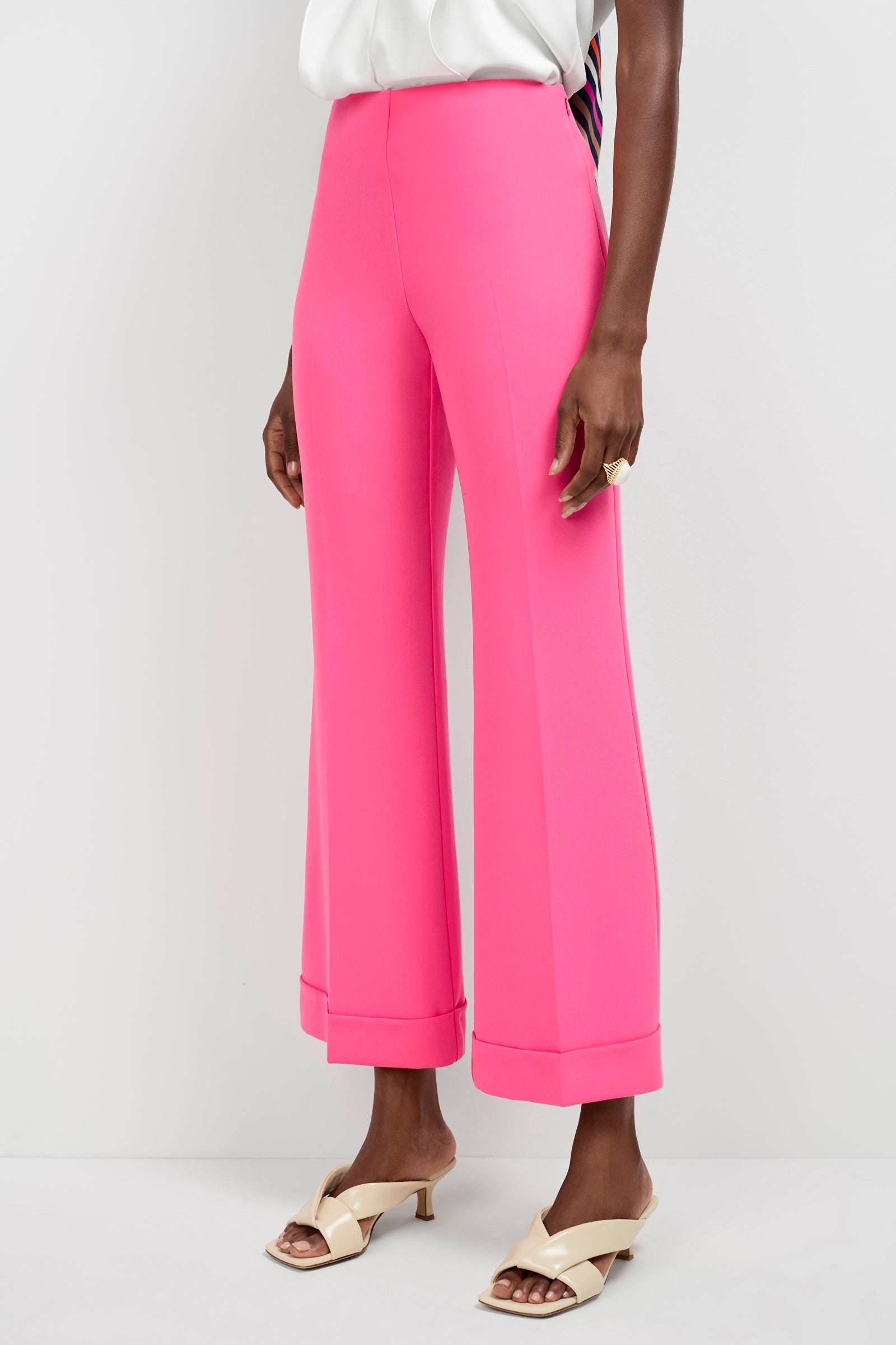 Trina Turk Loren Cropped Kick-Flare Pant