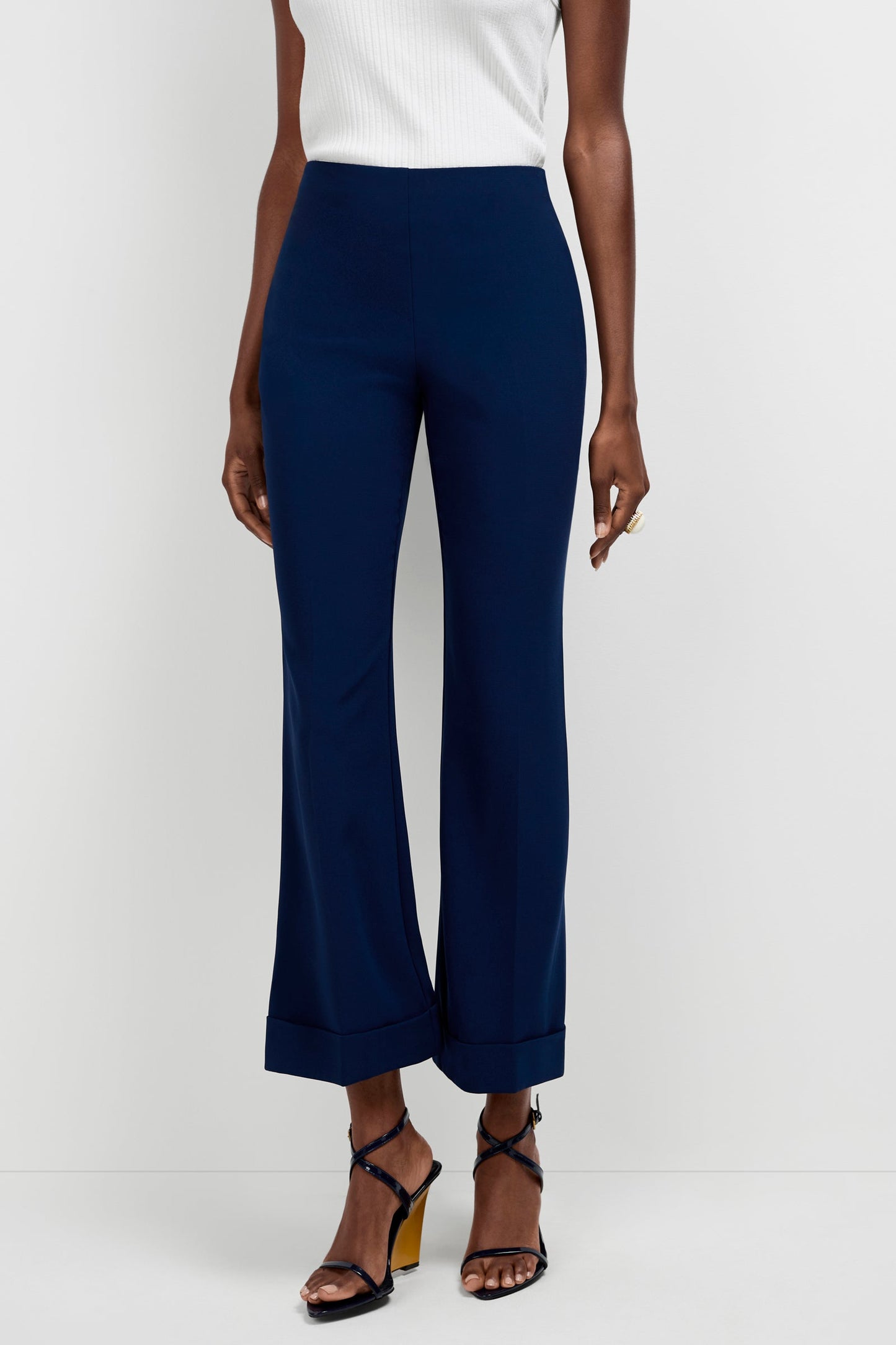 Trina Turk Loren Cropped Kick-Flare Pant