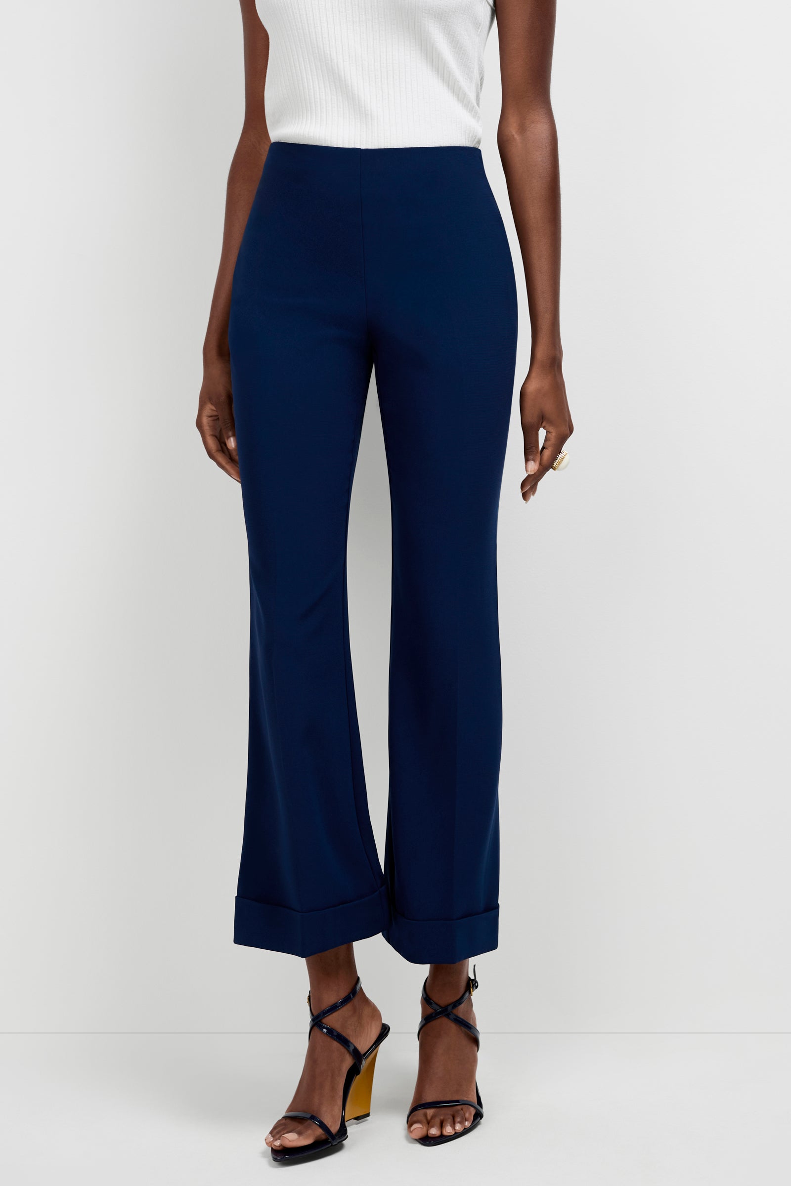 Trina Turk Loren Cropped Kick-Flare Pant