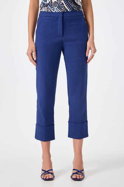 Trina Turk Banshee Cropped Cuff Hem Pant