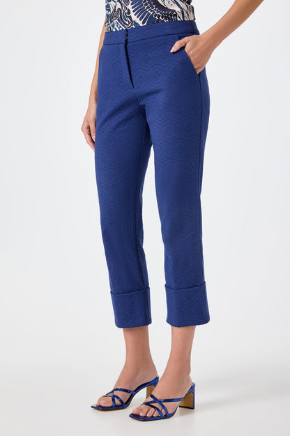 Trina Turk Banshee Cropped Cuff Hem Pant