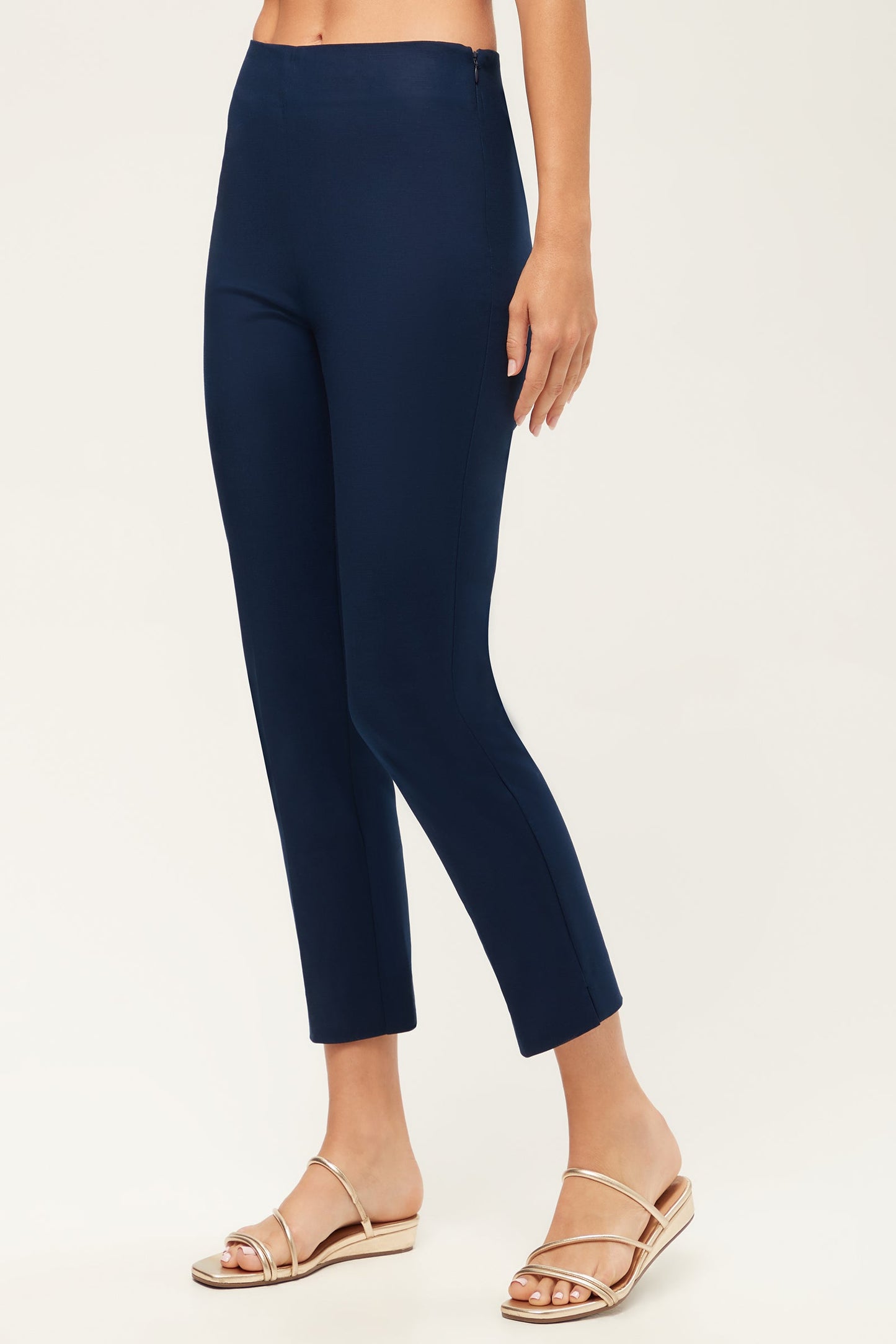 Trina Turk Tie Breaker Slim Crop Pant - Solid Suiting
