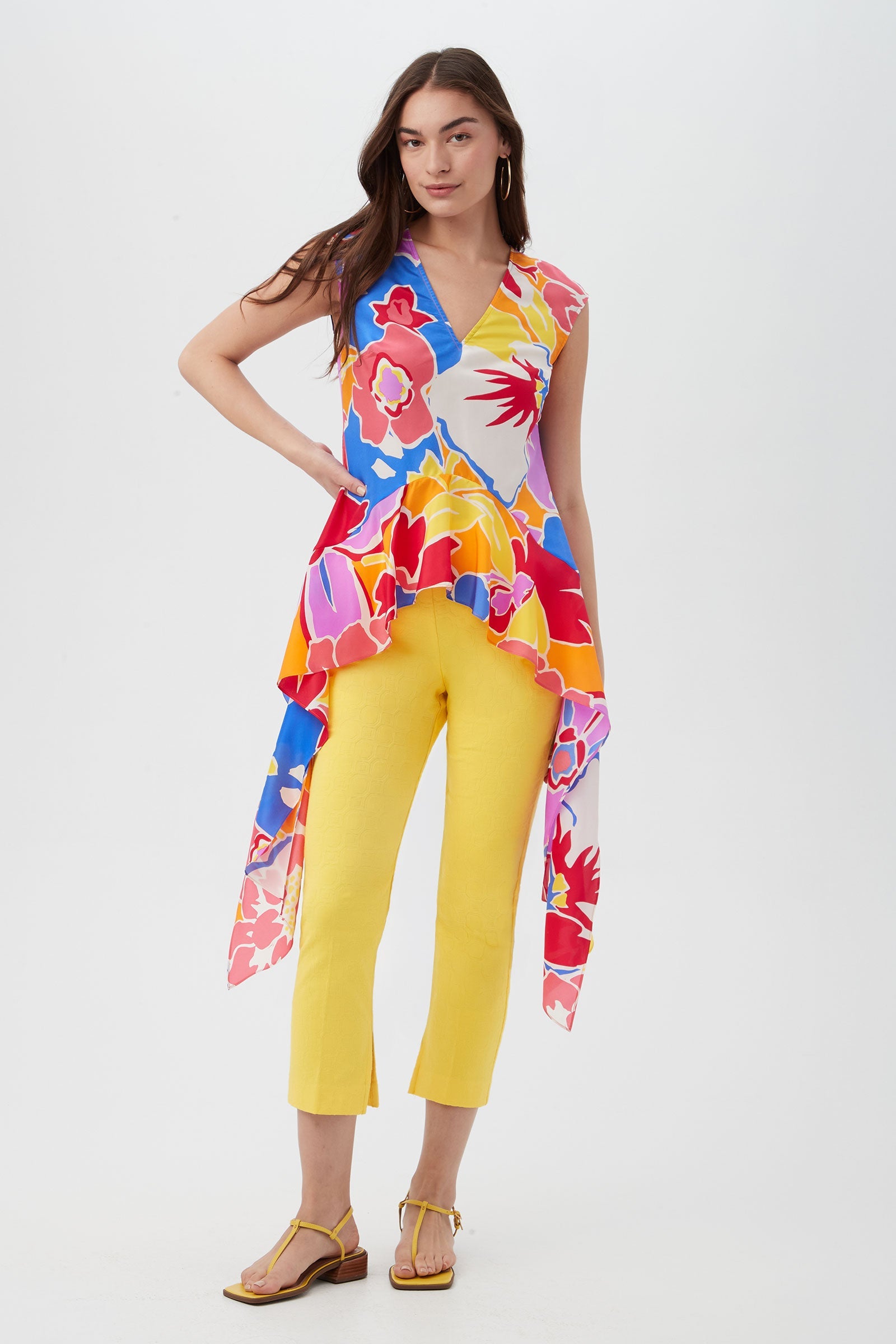 Trina Turk Pop Slim-Leg Stretch Pant