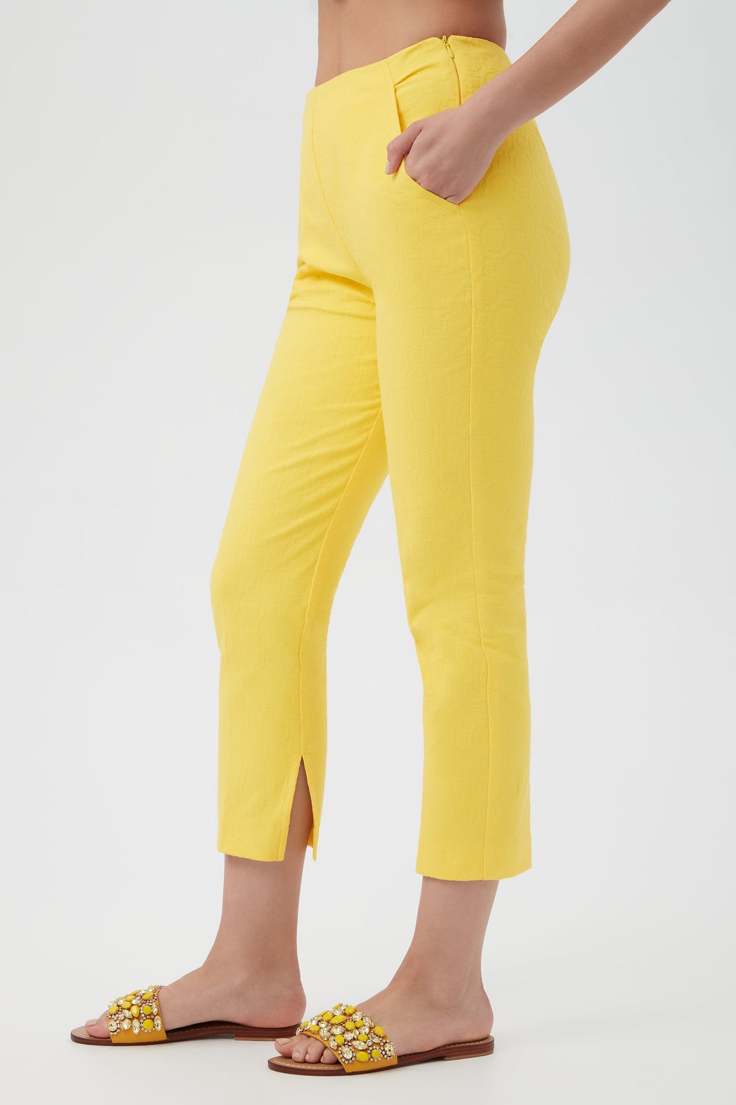 Trina Turk Pop Slim-Leg Stretch Pant