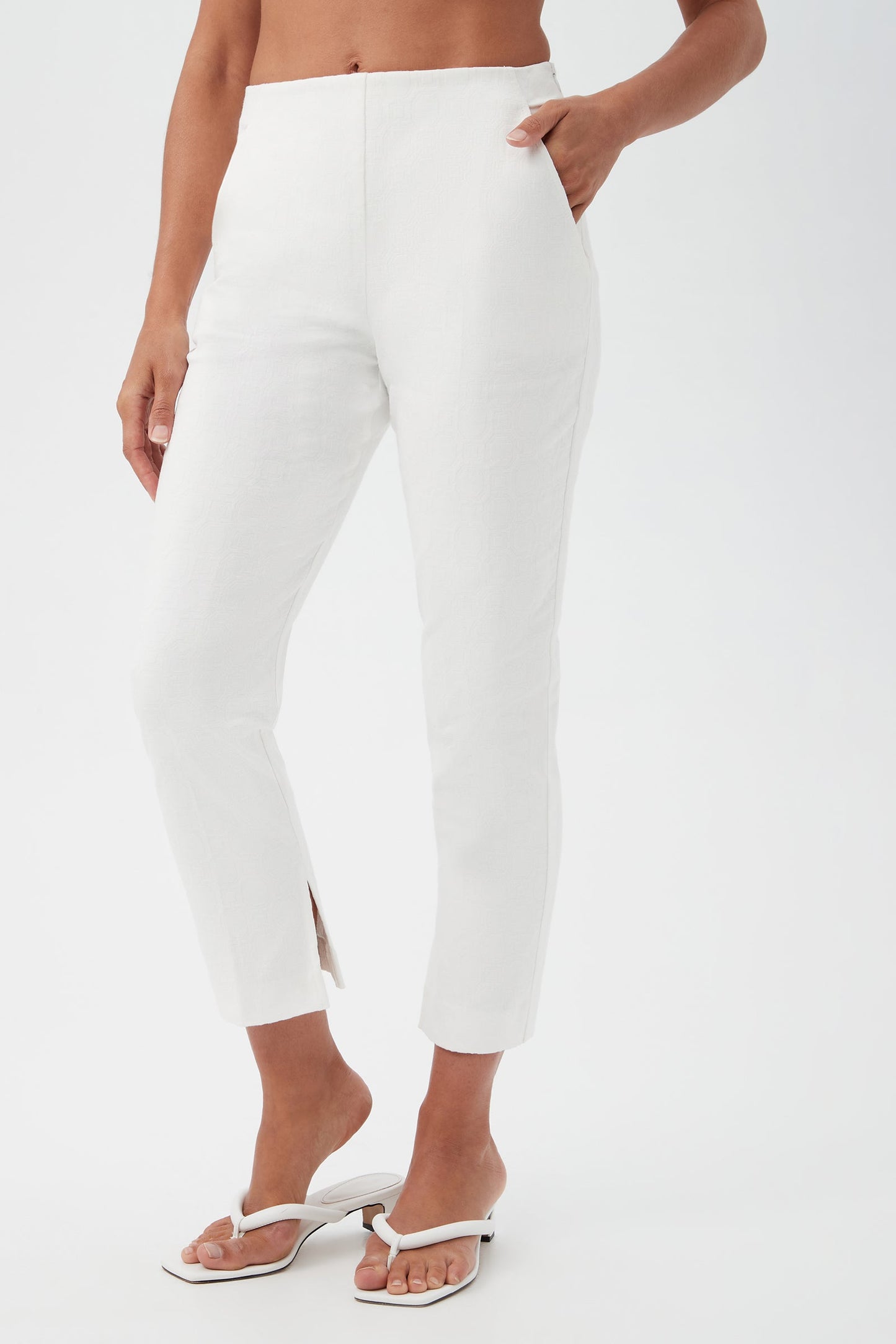 Trina Turk Pop Slim-Leg Stretch Pant