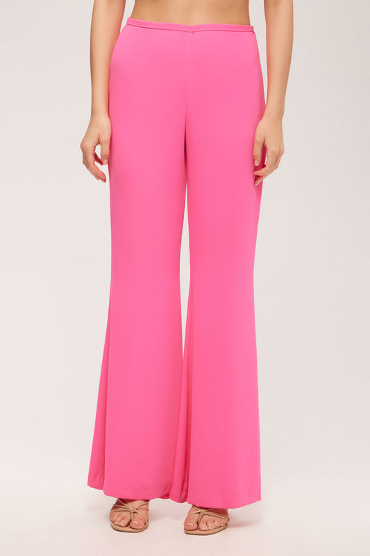 Trina Turk Drop Shot Flared Pant - Double Georgette