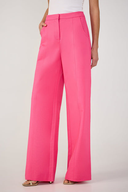 Trina Turk Half Court Wide-Leg Pant -Solid Suiting