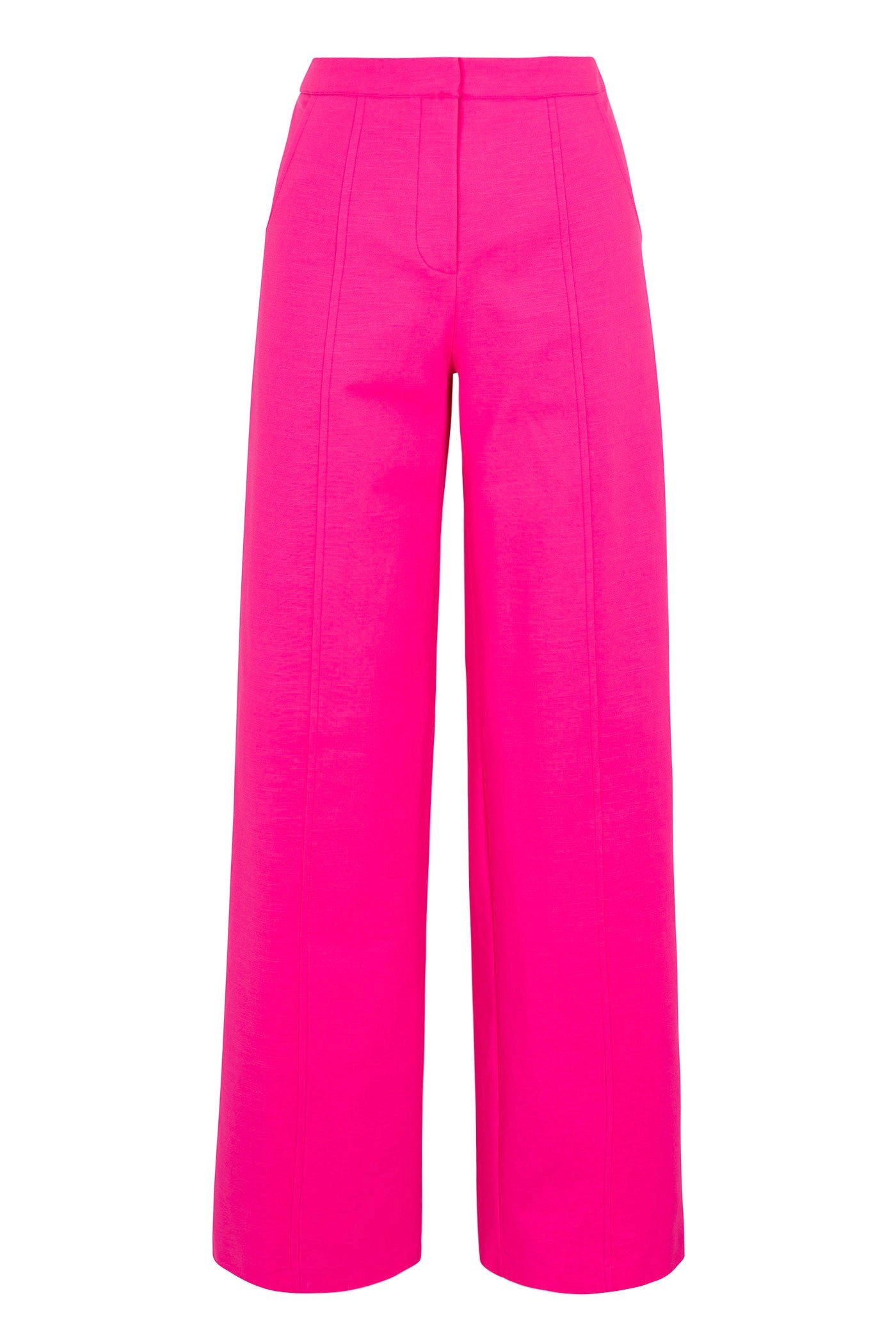 Trina Turk Half Court Wide-Leg Pant -Solid Suiting