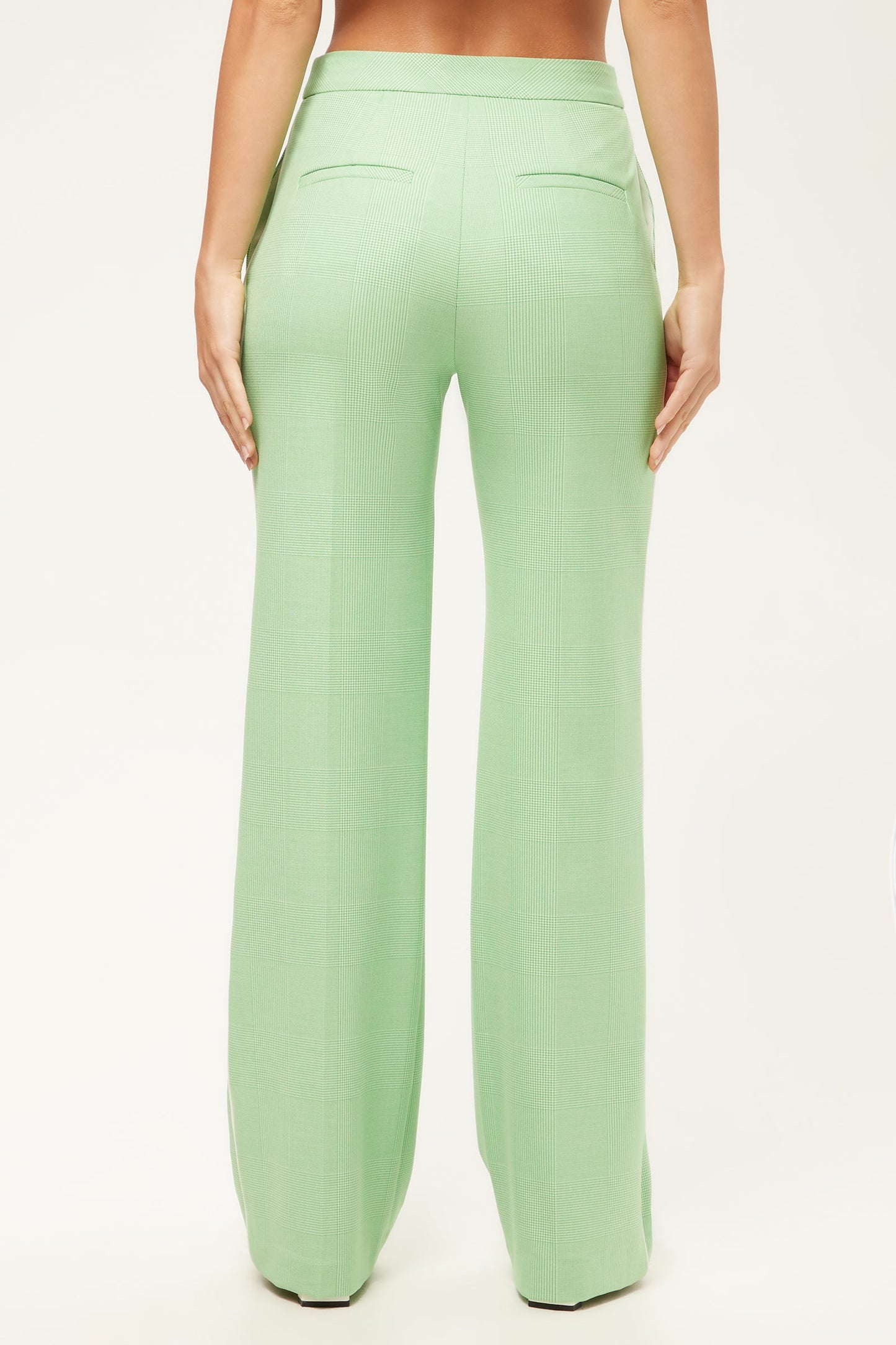 Trina Turk Bjorn Wide-Leg Pant - Game Time Glen Plaid