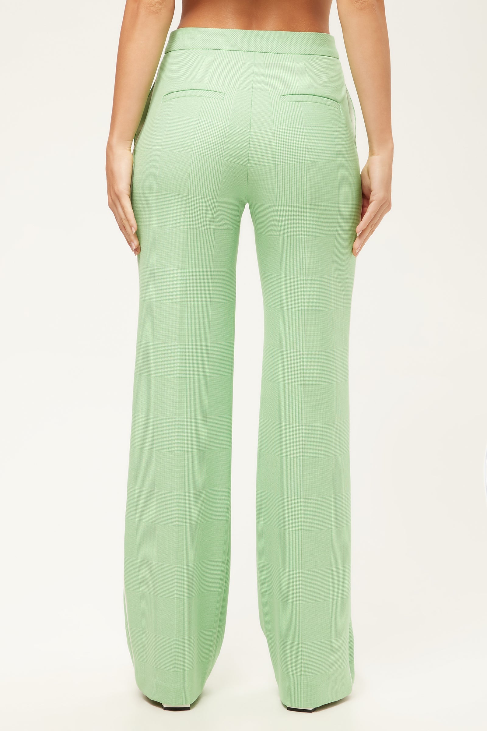 Trina Turk Bjorn Wide-Leg Pant - Game Time Glen Plaid