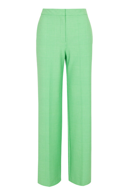 Trina Turk Bjorn Wide-Leg Pant - Game Time Glen Plaid