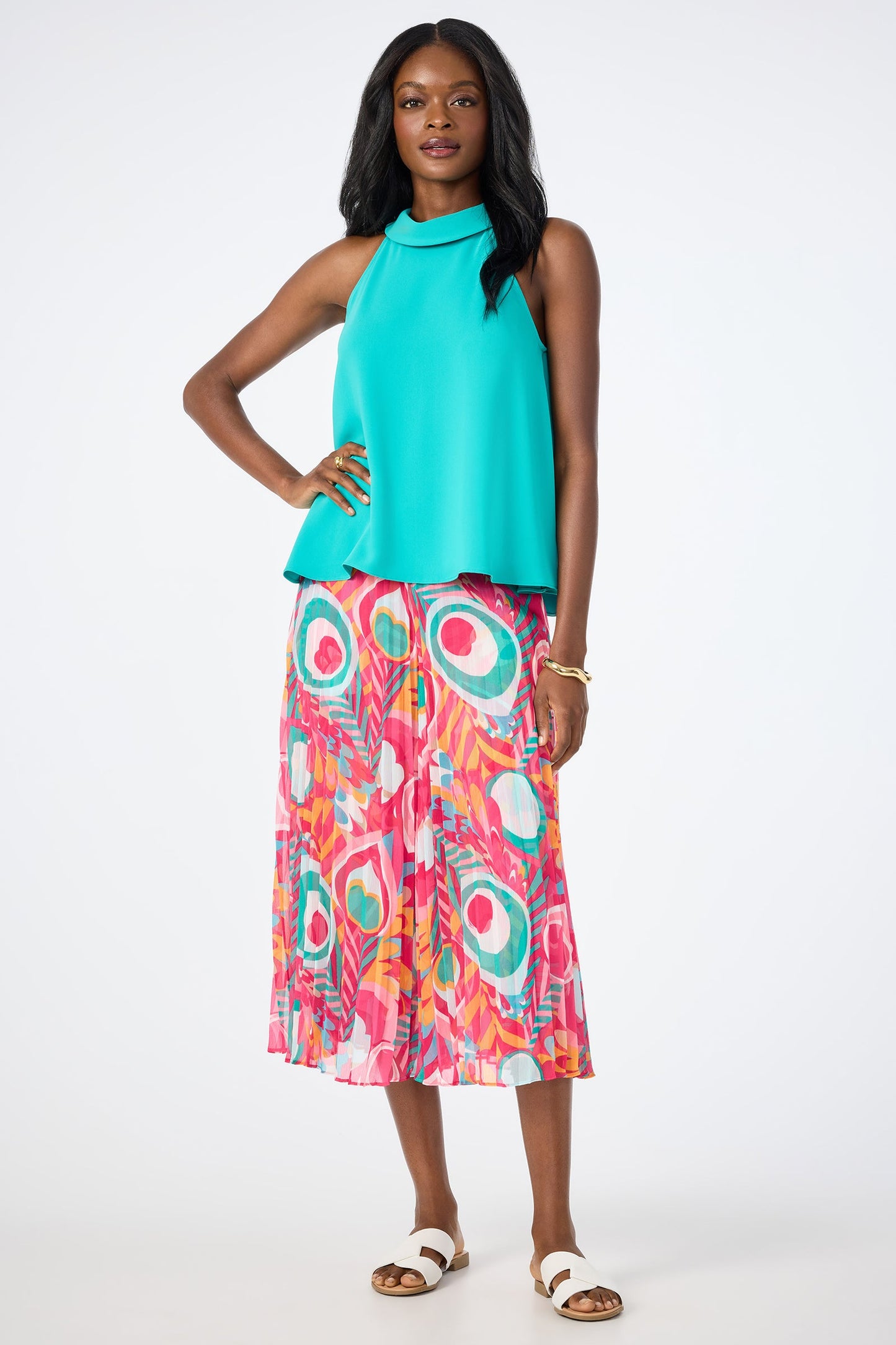 Trina Turk Vitrolles Wide-Leg Crop Pant - Dramont