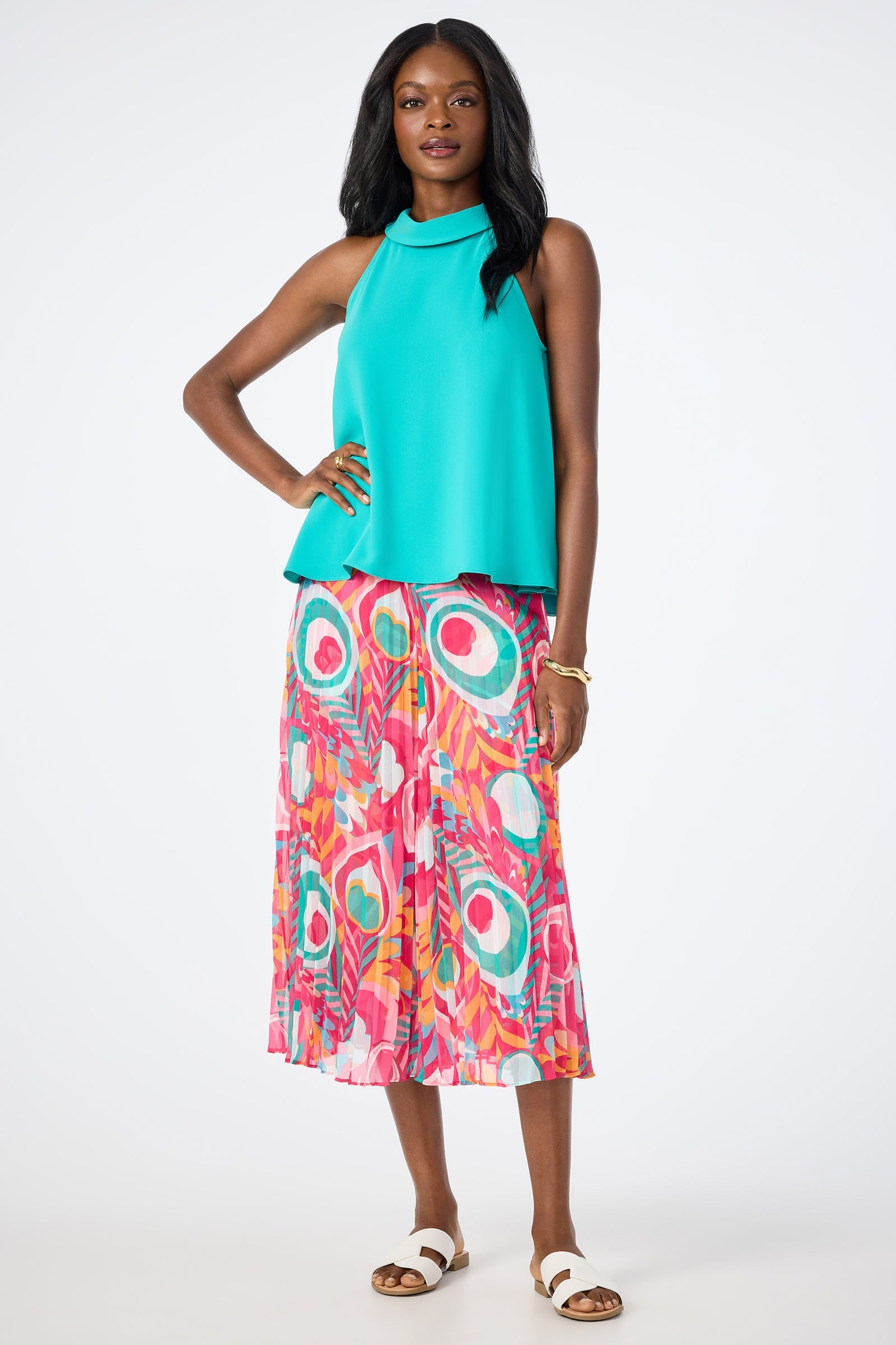 Trina Turk Vitrolles Wide-Leg Crop Pant - Dramont