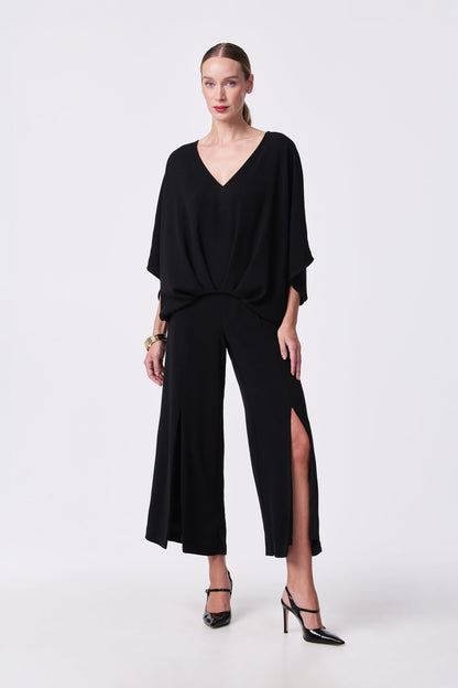 Trina Turk Davon Cropped Slit-Leg Pant
