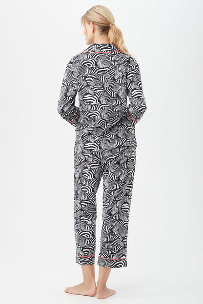 Trina Turk ZEBRA SAFARI 3/4 CROP PJ SET