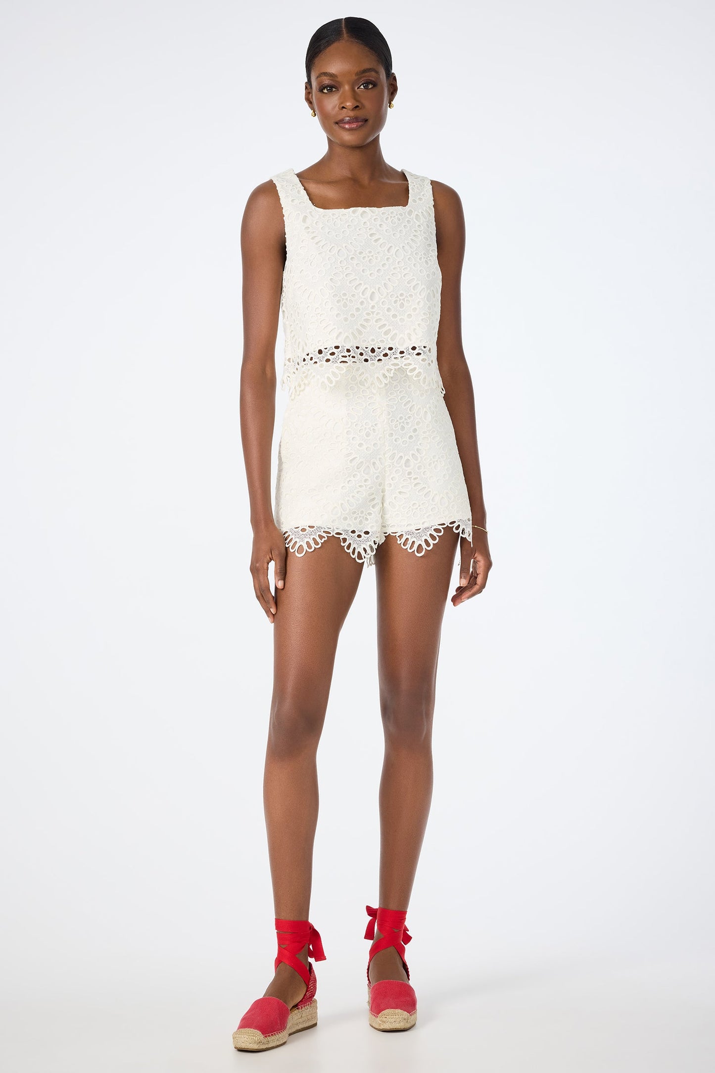 Trina Turk Brightness Lace Short - Whitewash