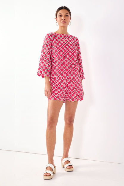 Trina Turk Brightness Geo Lace Short - Cannes Coral