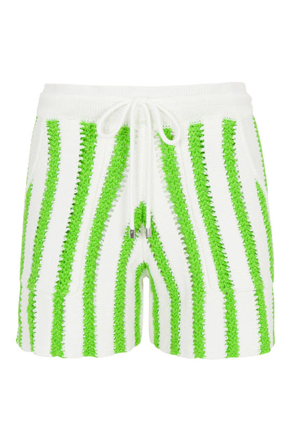 Trina Turk Aryna Striped Elastic Waist Knit Short