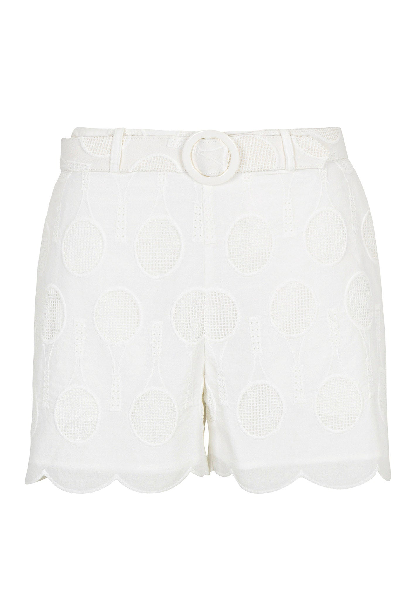 Trina Turk Deuce Belted Short - Tennis Eyelet