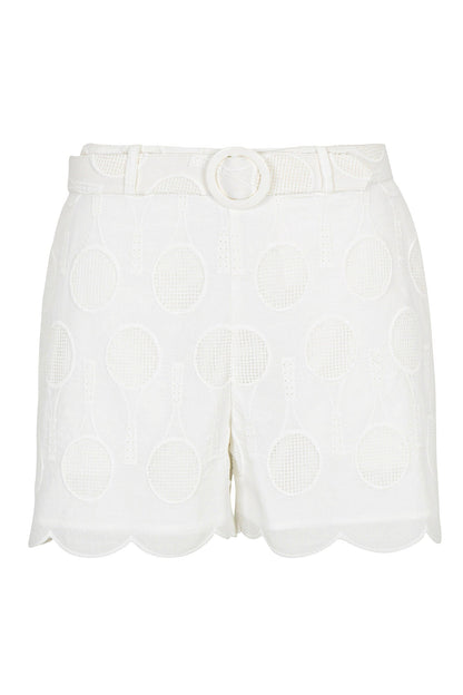 Trina Turk Deuce Belted Short - Tennis Eyelet