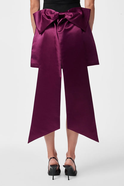 Trina Turk Vinna Bow Satin Mini Skirt