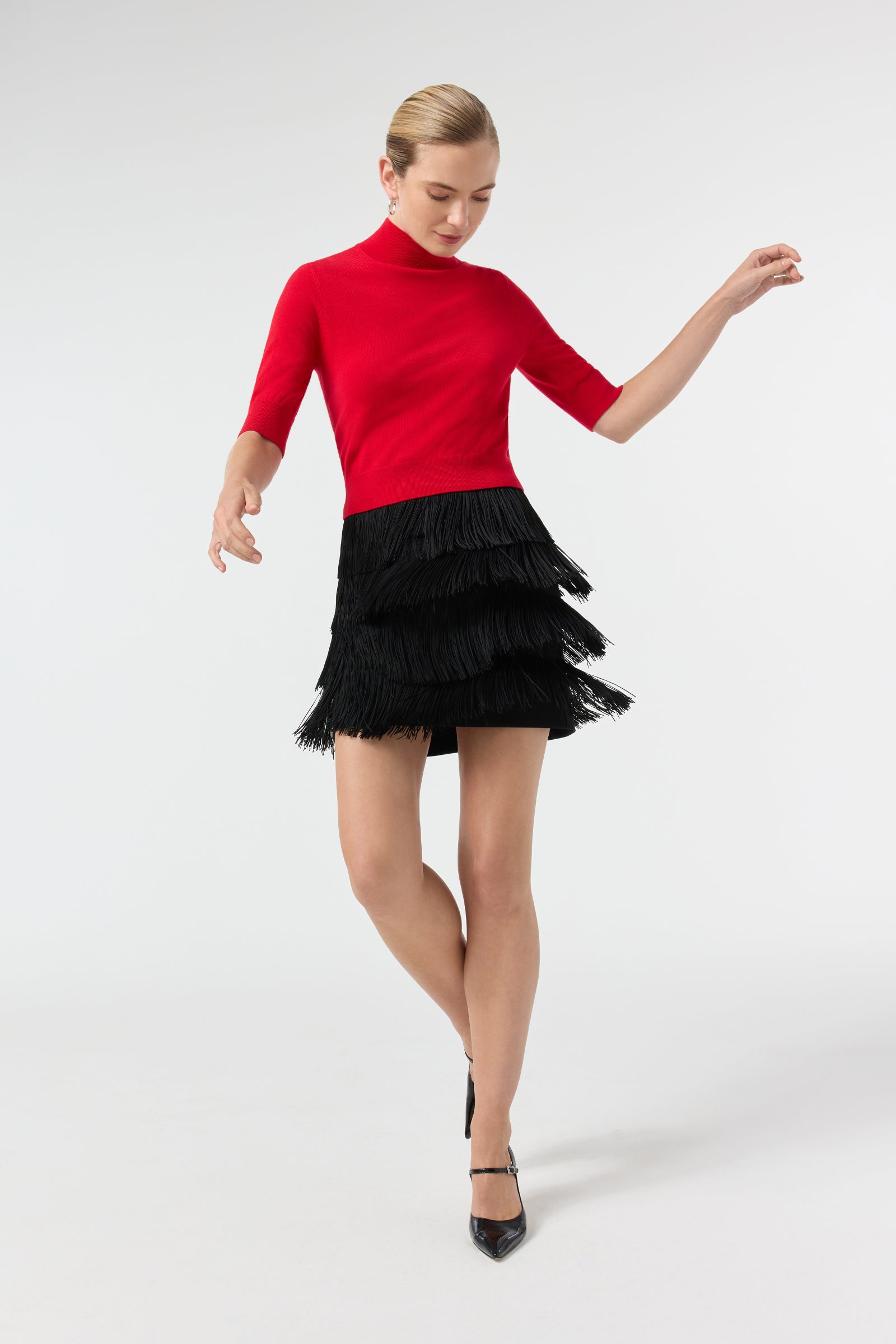 Trina Turk Chocolat Fringe Mini Skirt