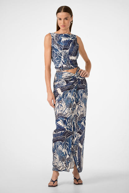 Trina Turk Alodia Tie-Front Maxi Skirt - Tsuru