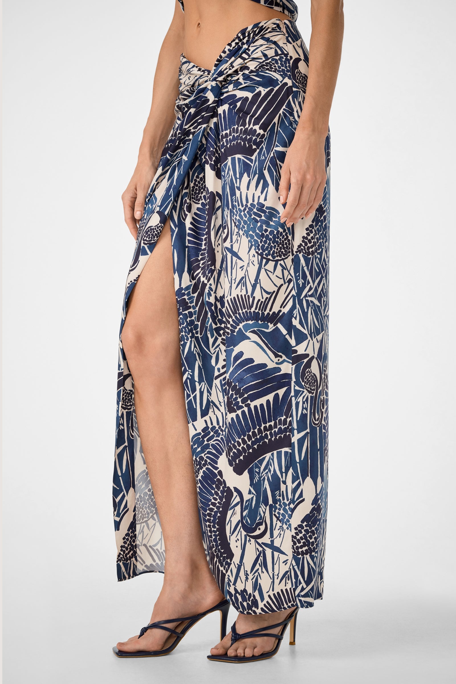 Trina Turk Alodia Tie-Front Maxi Skirt - Tsuru