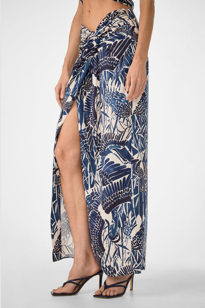 Trina Turk Alodia Tie-Front Maxi Skirt - Tsuru