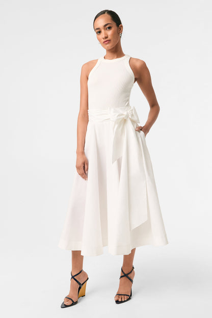 Trina Turk Amano Bow-Tie Midi Skirt