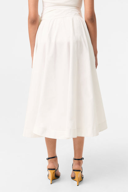 Trina Turk Amano Bow-Tie Midi Skirt