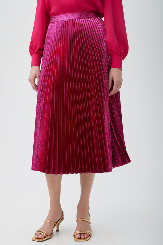 Trina Turk Faye Luminary Midi Skirt With Accordion Pleats