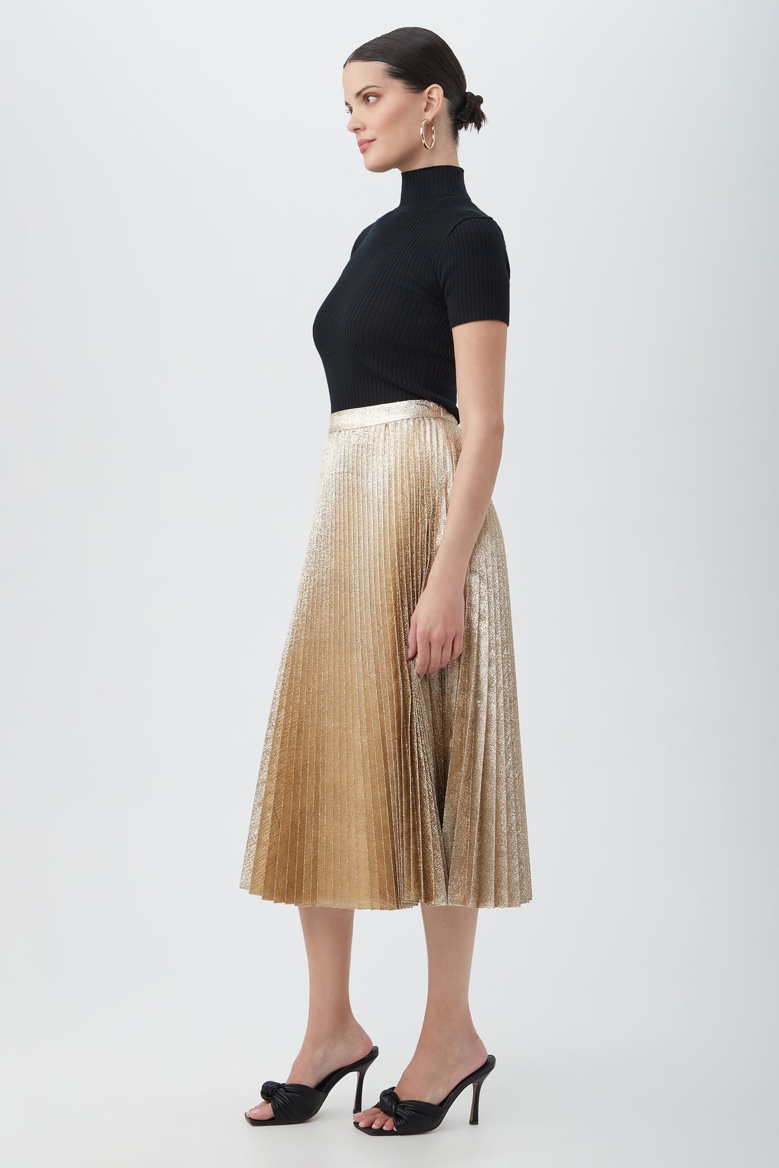 Trina Turk Faye Luminary Midi Skirt With Accordion Pleats