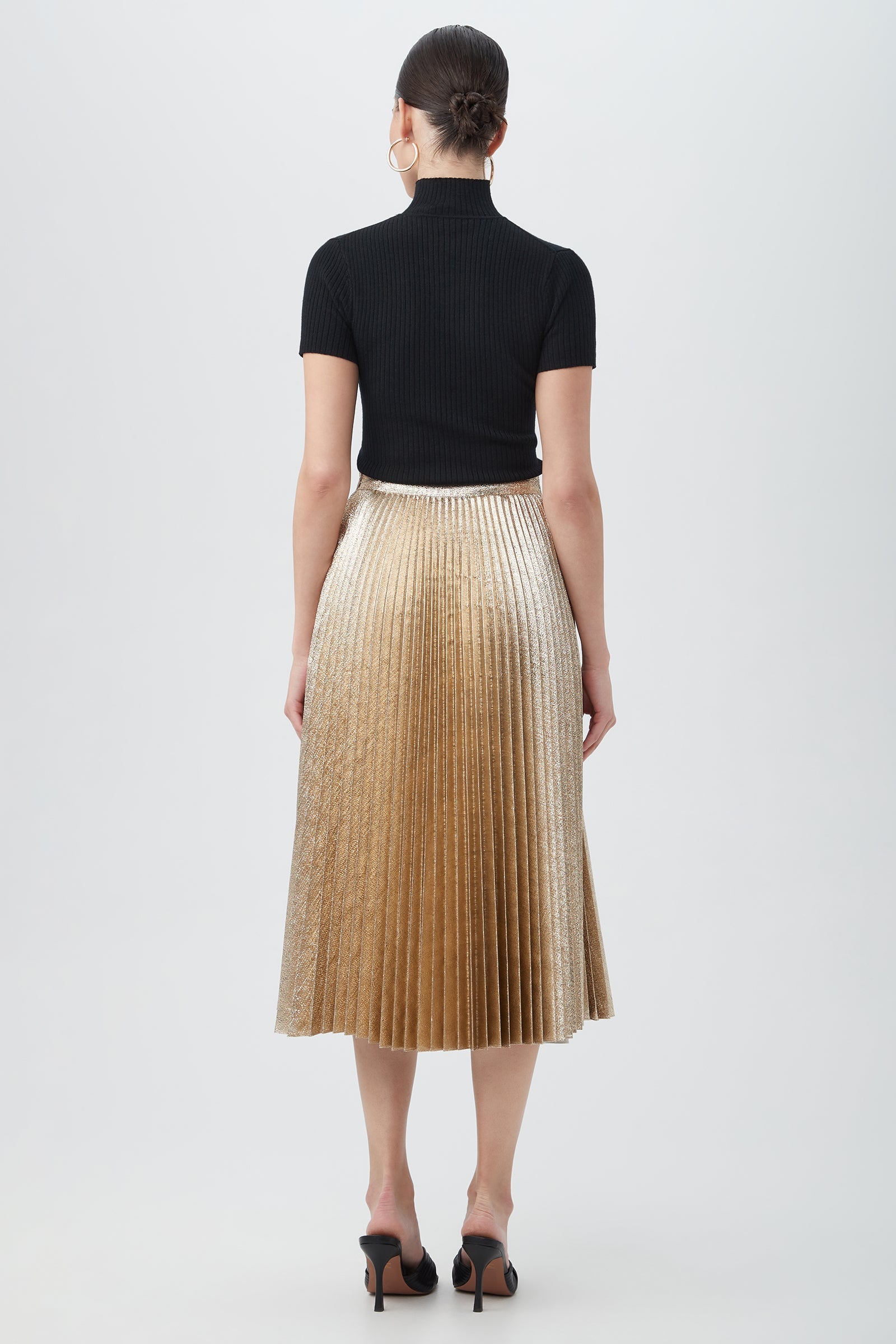 Trina Turk Faye Luminary Midi Skirt With Accordion Pleats