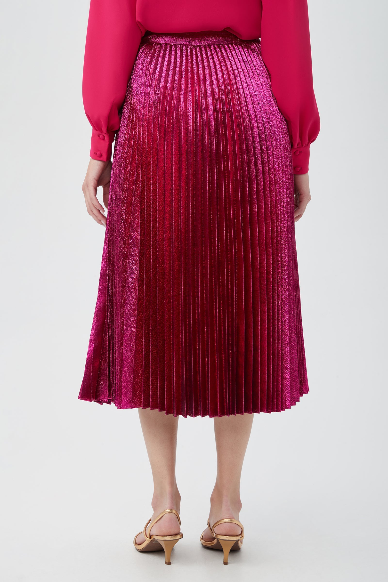 Trina Turk Faye Luminary Midi Skirt With Accordion Pleats