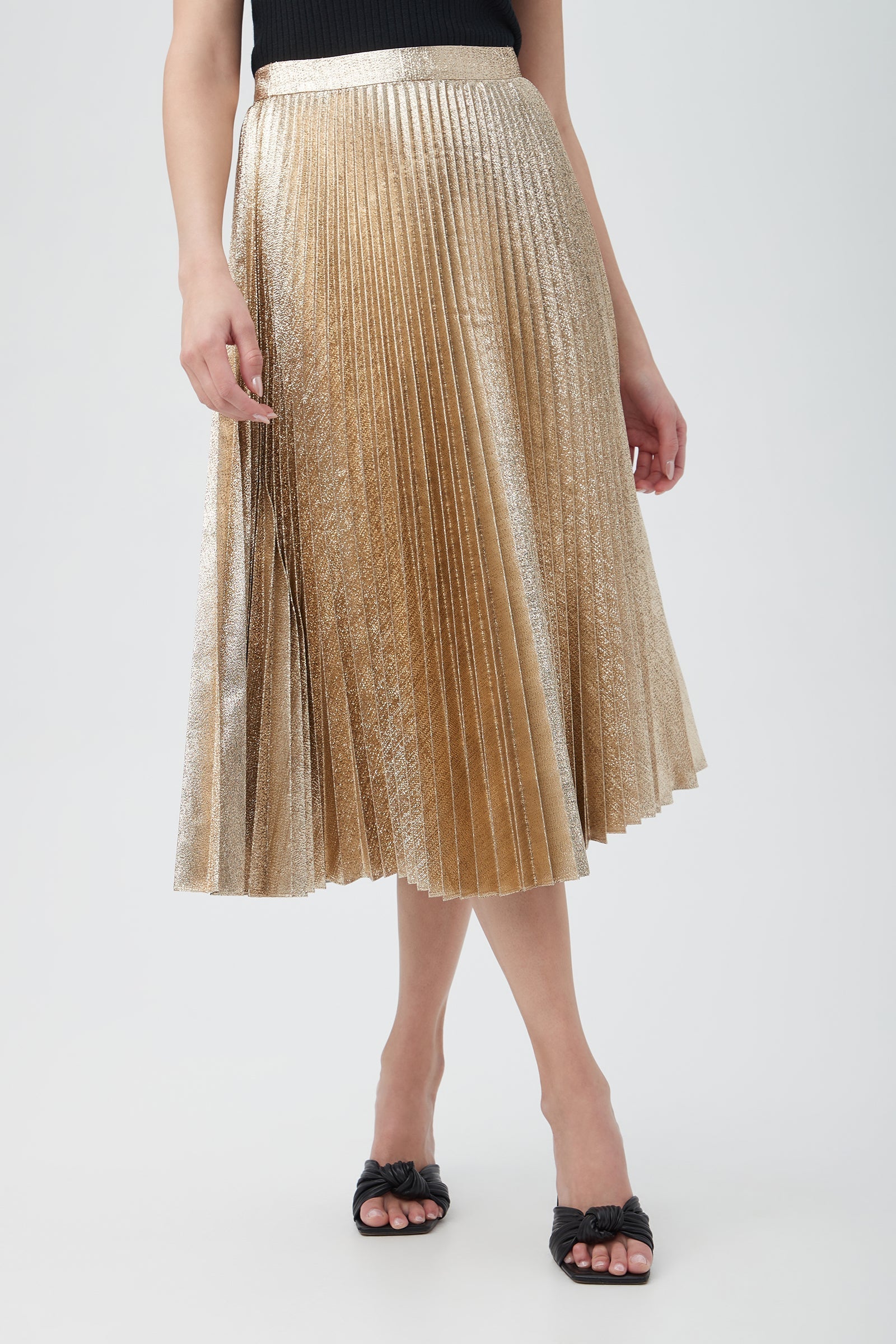 Trina Turk Faye Luminary Midi Skirt With Accordion Pleats